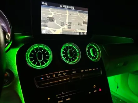 부산 벤츠 W205 C200 카브리올레 송풍구 실내 엠비언트 시공하기! :) / 벤츠 / C-클래스 W205 / 부산 동래구