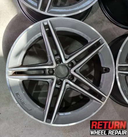 [파주휠복원] 벤츠A45AMG 블랙유광 분체도장 휠 복원 / 파주,일산,포천