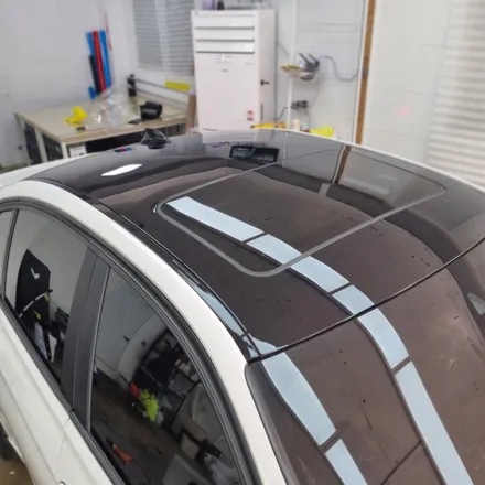 부천 자동차랩핑 BMW F30 3시리즈 루프스킨 수명 지난 필름 제거 후 재시공 / 경기 부천