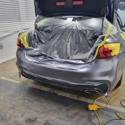 부천 자동차랩핑 BMW 5시리즈 G30 사틴다크그레이 전체랩핑 / 경기 부천