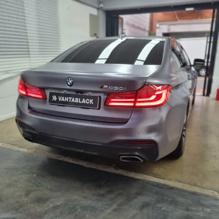 부천 자동차랩핑 BMW 5시리즈 G30 사틴다크그레이 전체랩핑 / 경기 부천