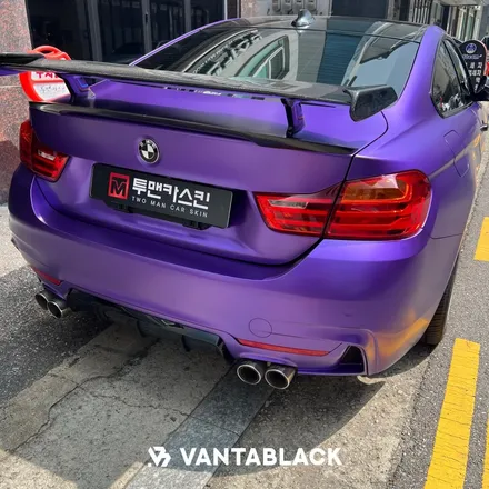 부천랩핑 BMW 4시리즈 쿠페 사틴 메탈릭 퍼플 전체랩핑 / 보라색랩핑 / 경기 부천