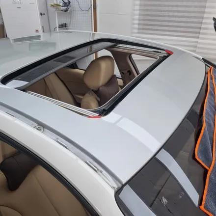 부천 자동차랩핑 BMW F30 3시리즈 루프스킨 수명 지난 필름 제거 후 재시공 / 경기 부천