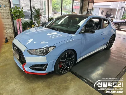 안양 썬팅 팩토리에서 벨로스터N 솔라가드 퀀텀 열차단 반사필름 시공후기 블랙박스 아이나비 장착점 QXD3000▶솔라가드프리미엄 광명 시흥 금천 박달 썬팅 / 안양 박달동