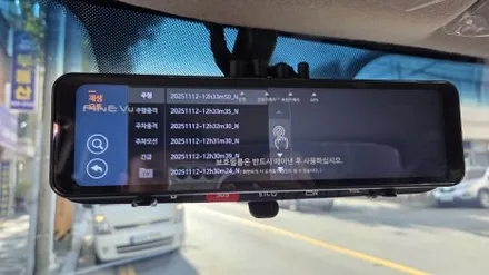 인천 포터2 탑차 블락포디 디토 썬팅과 DCM 디지털미러 대용까지 가능한 룸미러 블랙박스 파인뷰 lx7파워