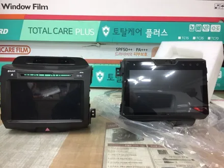 스포티지R 안드로이드 올인원 카컴 설치로 스마트 차량으로 변신