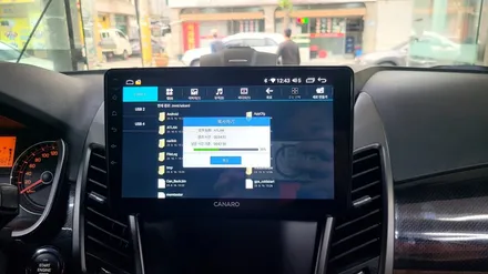 코란도C 카나로 X플러스 인천 안드로이드 올인원 설치