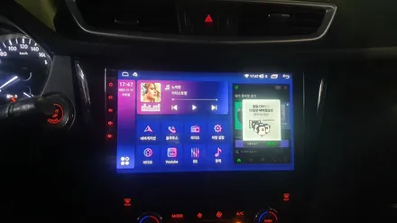 닛산 캐시카이 안드로이드 올인원 ECM하이패스 룸미러 설치