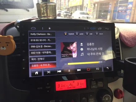 그랜드 카니발 카컴 안드로이드 올인원 10.1인치 설치했어요