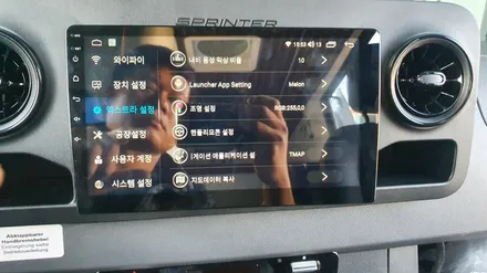스프린터 모터홈 안드로이드 올인원 어라운드뷰 설치