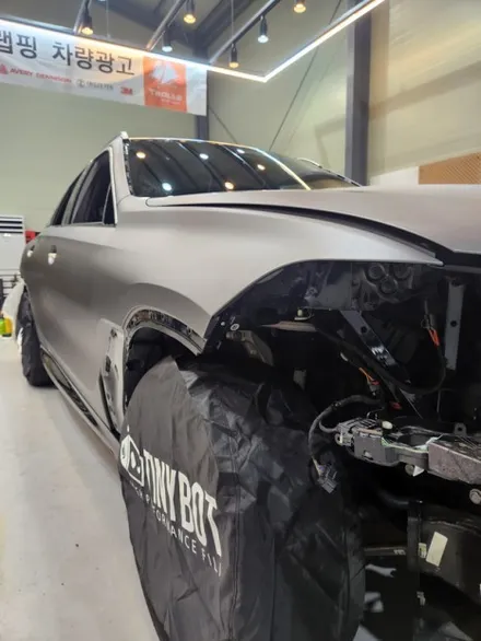 [양주랩핑] BMW X6 전체랩핑 크롬죽이기 타이니봇랩핑 / 양주 백석읍