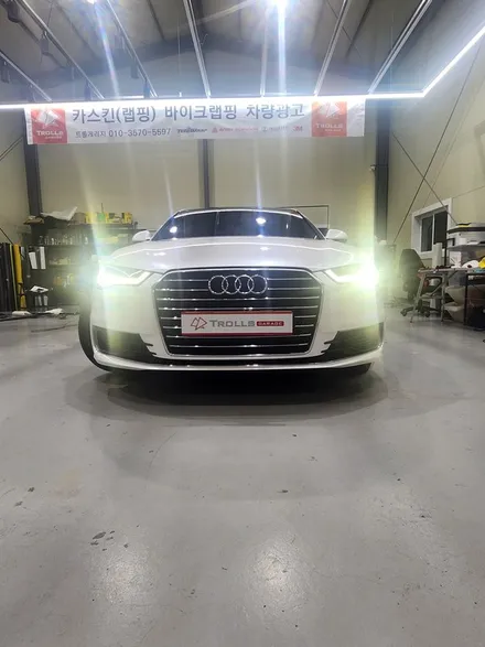 [양주랩핑] 아우디 A6 전체랩핑 타이니봇 메탈 페인트 화이트 / 양주 백석읍