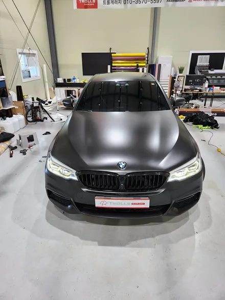 BMW G30 520d 사틴블랙 전체랩핑 그릴랩핑 / 양주 백석읍