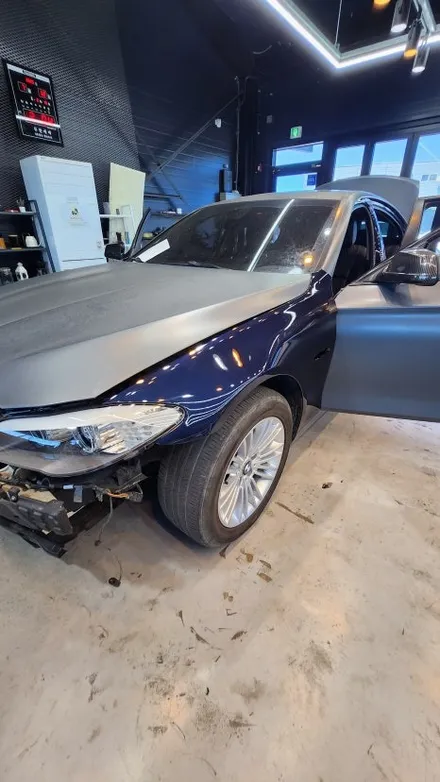 BMW 5시리즈 고광택 타이니봇화이트펄 전체랩핑 / 양주 백석읍