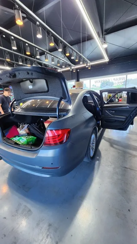 BMW 5시리즈 고광택 타이니봇화이트펄 전체랩핑 / 양주 백석읍