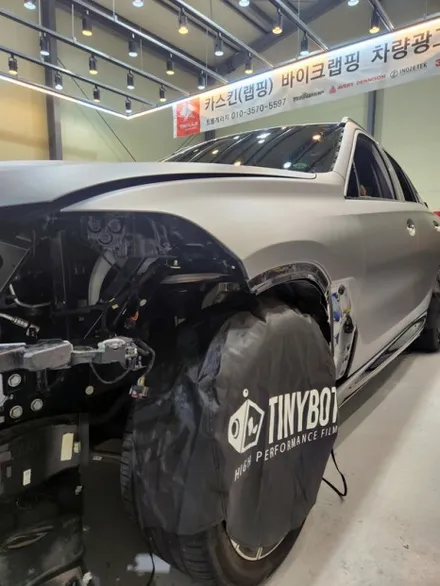 [양주랩핑] BMW X6 전체랩핑 크롬죽이기 타이니봇랩핑 / 양주 백석읍