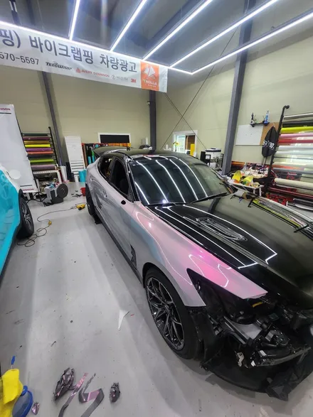 [양주랩핑] 기아 스팅어 고광택 전체 랩핑 / 양주 백석읍