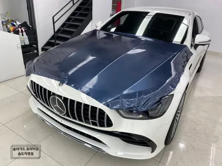 인천 벤츠 AMG GT43 전체랩핑(Gloss Glacier Gray)과 실내랩핑 잘하는 곳!! / 인천 연수구 송도동