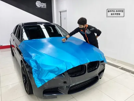 인천 랩핑 잘하는 곳 / BMW F10 M5 satin ocean shimmer (사틴오션쉬머) 전체랩핑 / 인천 연수구 송도동