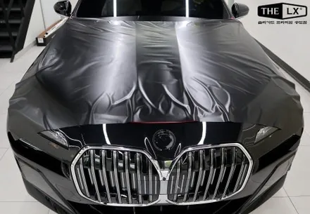 인천 송도 BMW 740i 사틴블랙 전체 랩핑 무광랩핑 비포에프터 / 인천 연수구 송도동