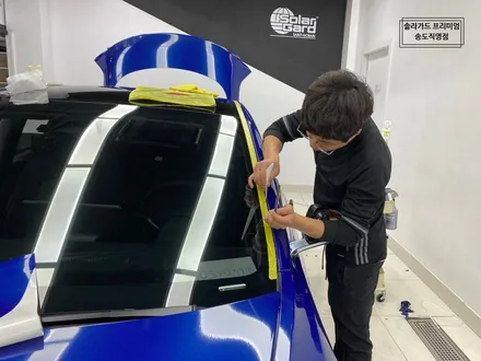 인천 랩핑 추천 / 테슬라 모델3 화이트에서 Gloss Deep Blue Metallic (유광 딥블루 메탈릭)으로 화려한 변신!! / 인천 연수구 송도동