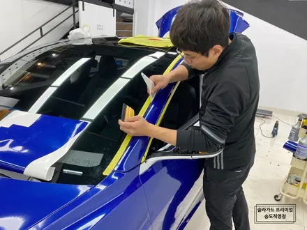 인천 랩핑 추천 / 테슬라 모델3 화이트에서 Gloss Deep Blue Metallic (유광 딥블루 메탈릭)으로 화려한 변신!! / 인천 연수구 송도동