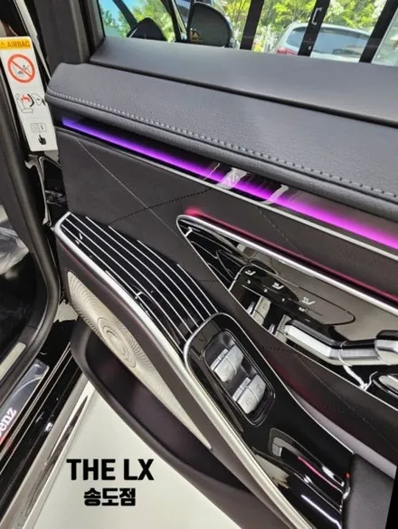 인천 벤츠 S클래스 S500 액티브 엠비언트, 4D부메스터, 천장 부메스터 스피커, 피아노라커트림 교체 시공 / 인천 연수구 송도동