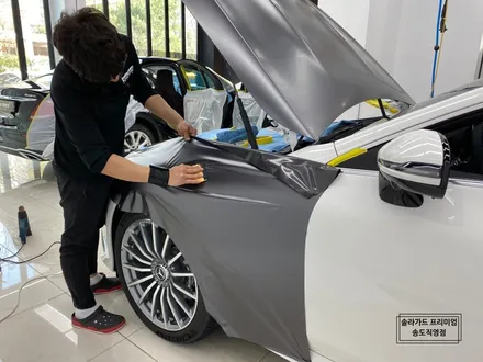 인천 랩핑 추천 벤츠 AMG GT43 반무광 사틴 다크 그레이로 시선강탈 카리스마!! / 인천 연수구 송도동