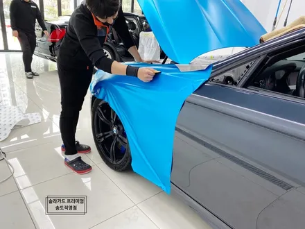 인천 랩핑 잘하는 곳 / BMW F10 M5 satin ocean shimmer (사틴오션쉬머) 전체랩핑 / 인천 연수구 송도동