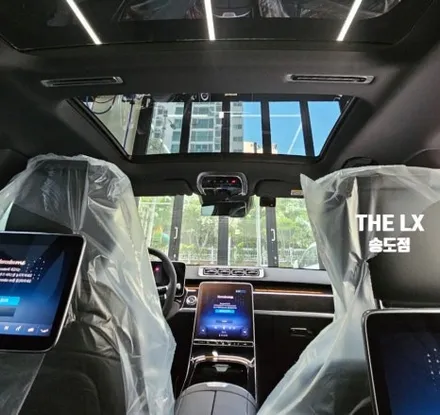 인천 벤츠 S클래스 S500 액티브 엠비언트, 4D부메스터, 천장 부메스터 스피커, 피아노라커트림 교체 시공 / 인천 연수구 송도동