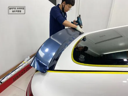 인천 벤츠 AMG GT43 전체랩핑(Gloss Glacier Gray)과 실내랩핑 잘하는 곳!! / 인천 연수구 송도동