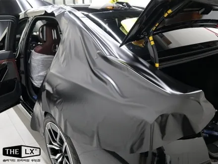 인천 송도 BMW 740i 사틴블랙 전체 랩핑 무광랩핑 비포에프터 / 인천 연수구 송도동