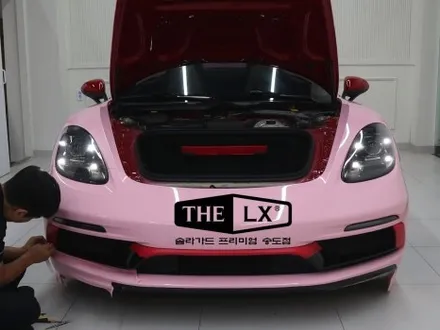 포르쉐 718 박스터 GTS 레드에서 핑크로 전체 컬러 PPF / 인천 연수구 송도동