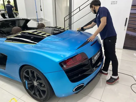 인천 랩핑 아우디 R8 스파이더 Satin Ocean Shimmer(사틴오션쉬머) 전체랩핑 퀄리티 최고! 새차뽑은줄!! / 인천 연수구 송도동