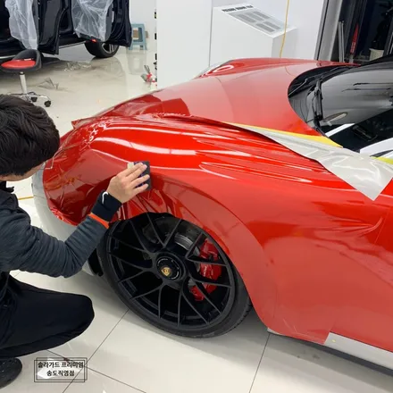 포르쉐 911 카레라 4GTS 드래곤파이어레드 전체랩핑으로 존재감 플렉스 해버렸지 뭐야!! / 인천 연수구 송도동