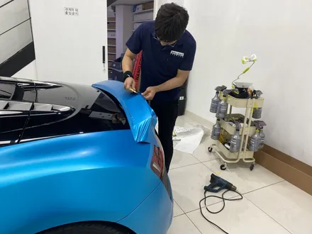 인천 랩핑 아우디 R8 스파이더 Satin Ocean Shimmer(사틴오션쉬머) 전체랩핑 퀄리티 최고! 새차뽑은줄!! / 인천 연수구 송도동