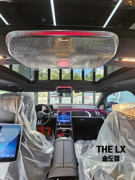 인천 벤츠 S클래스 S500 액티브 엠비언트, 4D부메스터, 천장 부메스터 스피커, 피아노라커트림 교체 시공 / 인천 연수구 송도동