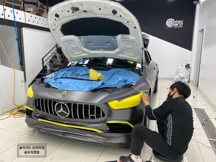 인천 랩핑 추천 벤츠 AMG GT43 반무광 사틴 다크 그레이로 시선강탈 카리스마!! / 인천 연수구 송도동