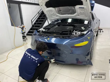 인천 벤츠 AMG GT43 전체랩핑(Gloss Glacier Gray)과 실내랩핑 잘하는 곳!! / 인천 연수구 송도동