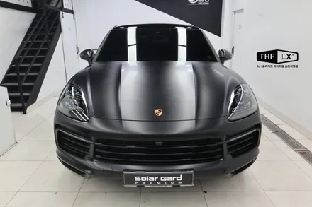 인천 송도 랩핑 사틴블랙 색상으로 카이엔 쿠페 전체랩핑! 멋진 포스!! / 인천 연수구 송도동