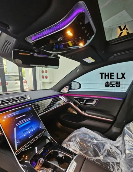 인천 벤츠 S클래스 S500 액티브 엠비언트, 4D부메스터, 천장 부메스터 스피커, 피아노라커트림 교체 시공 / 인천 연수구 송도동