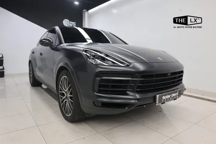 인천 송도 랩핑 사틴블랙 색상으로 카이엔 쿠페 전체랩핑! 멋진 포스!! / 인천 연수구 송도동
