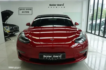 인천송도 테슬라 모델3 썬팅잘하는곳, 솔라가드 프리미엄 송도직영점에서 티타늄 틴팅 시공 완료했어요~ / 인천 연수구 송도동