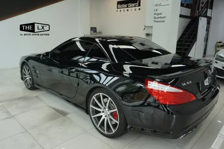 이제 더이상의 재시공은 없다! 인천 송도 썬팅 재시공 벤츠 SL63 블랙포스 장착을 위해 LX+퀀텀블랙 조합 썬팅시공완료 / 인천 연수구 송도동