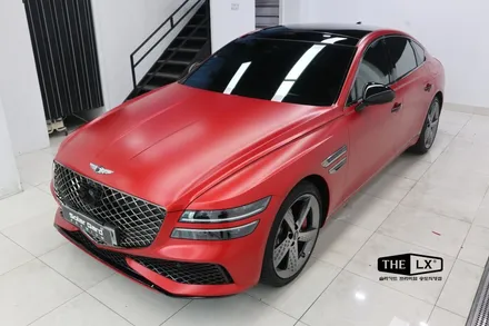 G80 전체랩핑, 아직도 고민만하시나요? 3M satin smoldering red (사틴 스모더링 레드)로 새로태어났어요. / 인천 연수구 송도동