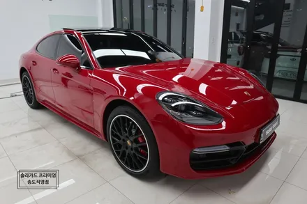 포르쉐 파나메라 GTS 솔라가드 프리미엄 티타늄썬팅(틴팅), 비내림현상방지 펠트지작업 / 인천 연수구 송도동