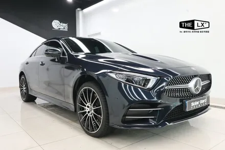 인천 자동차랩핑 벤츠 cls450  gloss midnight blue (유광 미드나잇 블루) 색상 전체랩핑으로 새차느낌 제대로! / 인천 연수구 송도동