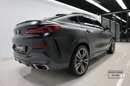 인천 송도 랩핑 BMW X6 사틴블랙 전체랩핑으로 묵직한 아우라!! / 인천 연수구 송도동
