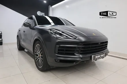 인천 송도 랩핑 사틴블랙 색상으로 카이엔 쿠페 전체랩핑! 멋진 포스!! / 인천 연수구 송도동