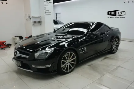 이제 더이상의 재시공은 없다! 인천 송도 썬팅 재시공 벤츠 SL63 블랙포스 장착을 위해 LX+퀀텀블랙 조합 썬팅시공완료 / 인천 연수구 송도동
